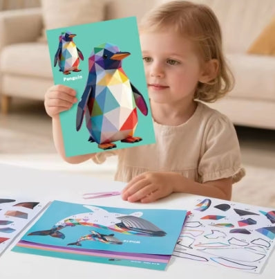 3D Sticker Puzzle – Kreativt og lærerikt – Geometrisk 3D-puslespill