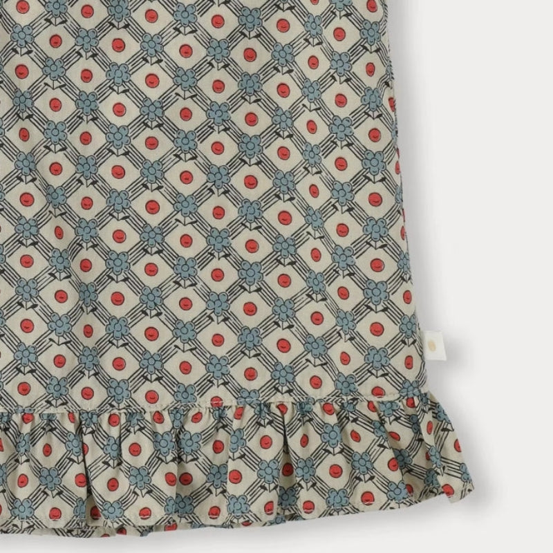 Matching Set – Komfortabel & med tusenfryd-mønster – bloomers, skjørt og bluse