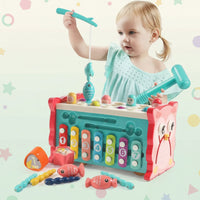 Thumbnail for Montessori Hammering Toy – Motorikk og læring – 8-i-1 lekesett