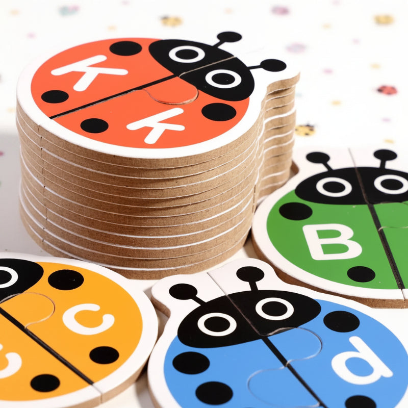 Wooden Letter Matching Game – Læring og lek – Alfabetpuslespill