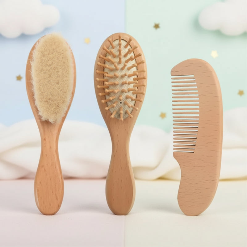 Personalized Hairbrush – Myk og unik – Personlig babyhårbørstesett