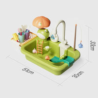 Thumbnail for Children Kitchen – Vannmoro og læring – 2-i-1 lekevask