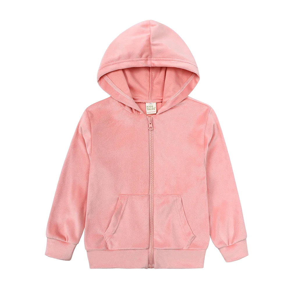 Kids Tales – Varm og behagelig – Velour-treningsdrakt for barn