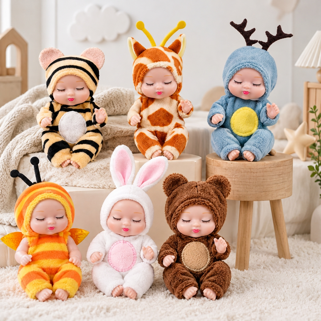 LittleDolly – Søtt og koselig – babydukke i et muntert dyrekostyme