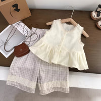 Thumbnail for Sleeveless Tops & Pants – Mykt og stilig – Sommersett til barn