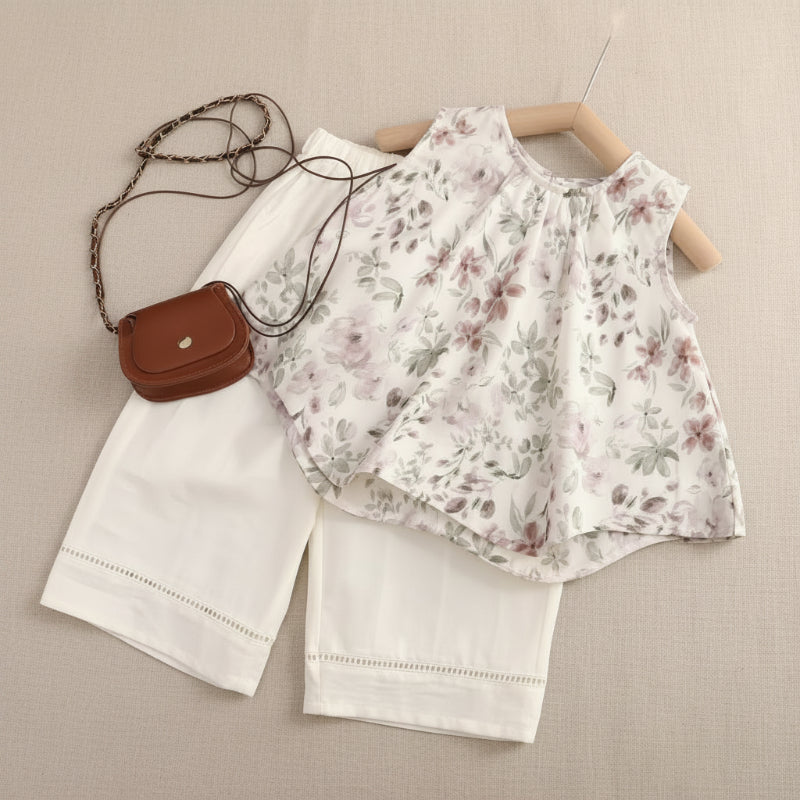 Sleeveless Tops & Pants – Mykt og stilig – Sommersett til barn