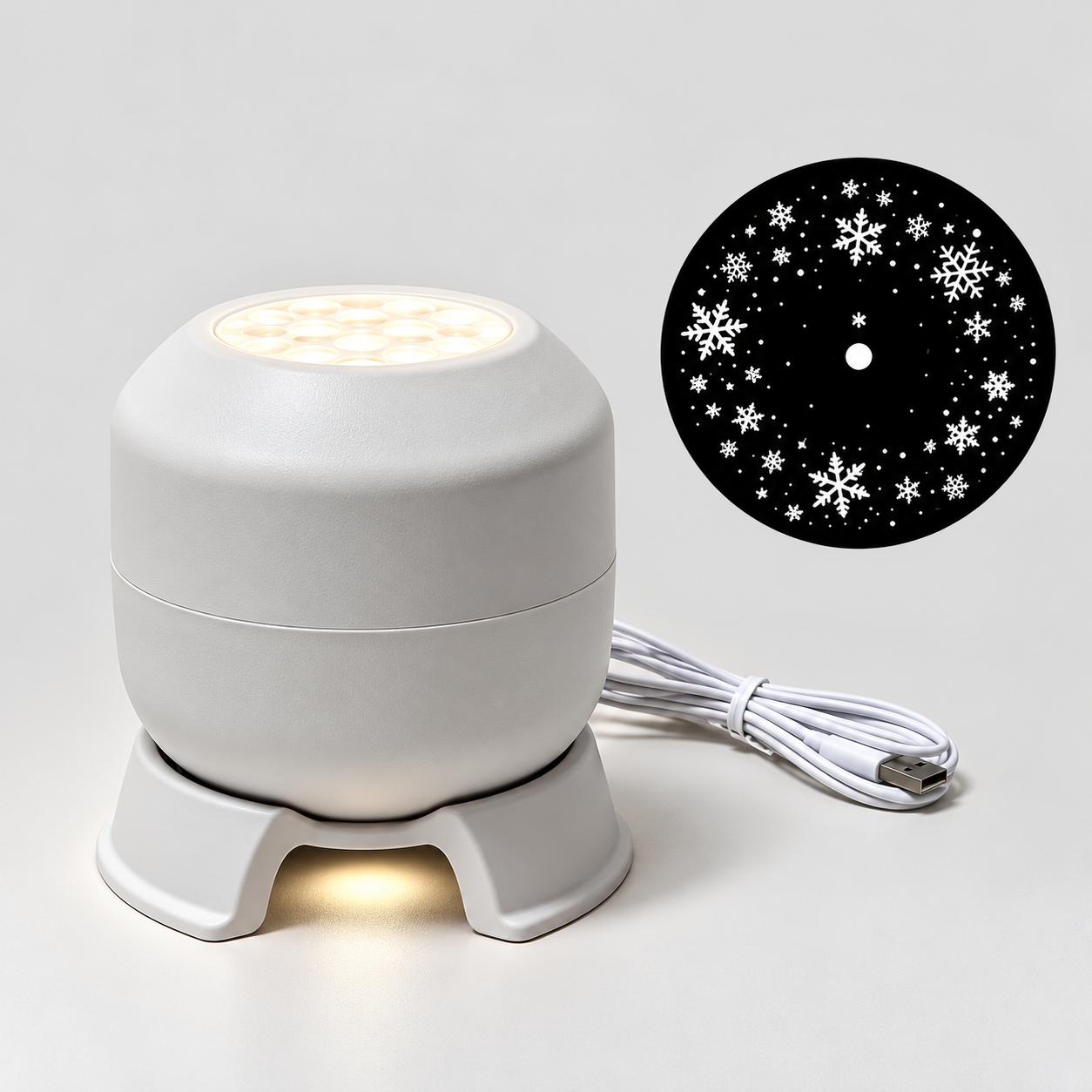 FrostyLight – Magisk og stemningsfull – roterende projektorlampe (jul og Halloween)