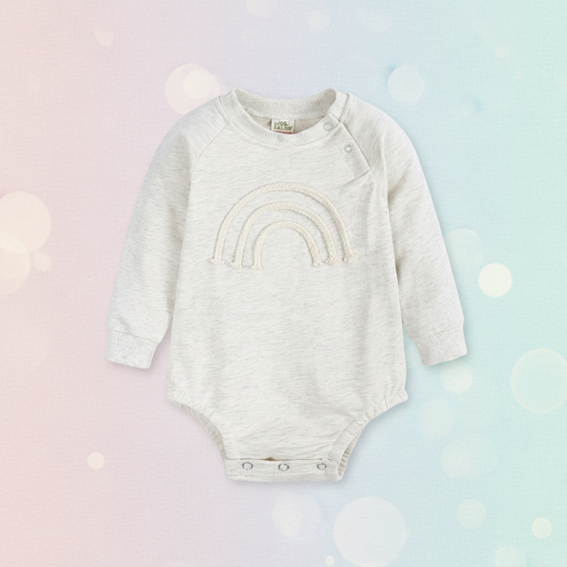 SnuggleHue – Myk og behagelig – Regnbue-body til baby