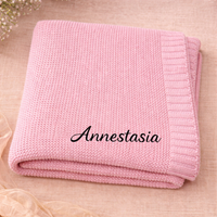 Thumbnail for Personalized Baby Blanket – Myk og unik – Personlig brodert bomullsteppe