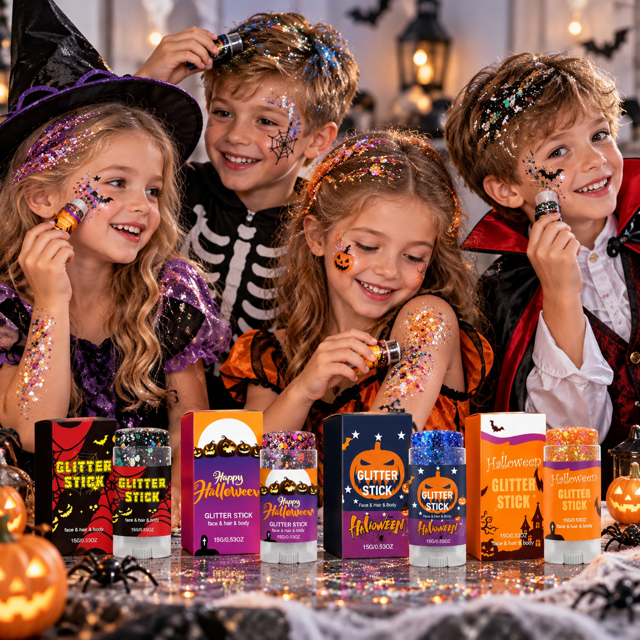 GlitterPop – Glitrende og festlig – Halloween-glitterstift til ansikt, hår og kropp