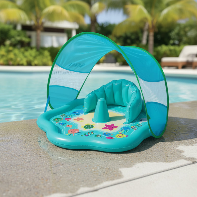 SplashPlay – Trygt og morsomt – Babybasseng med solseil