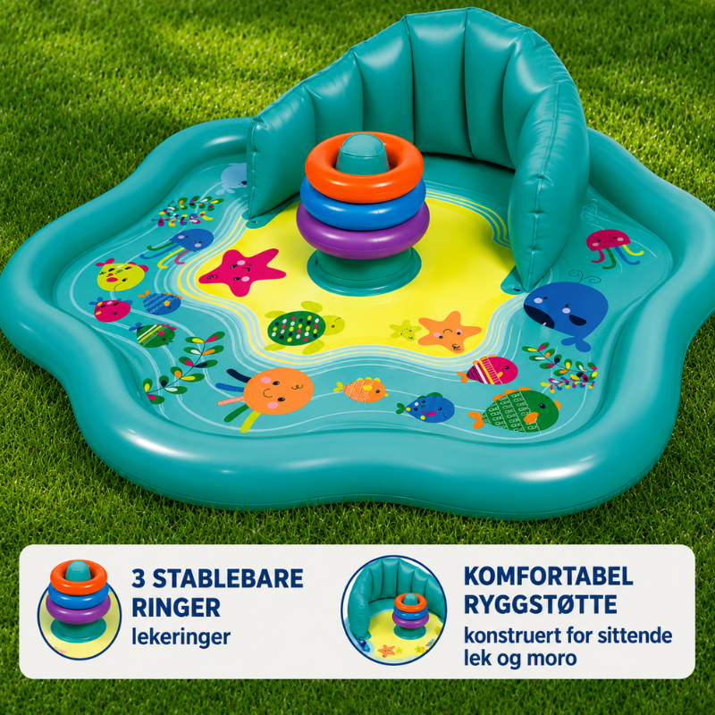 SplashPlay – Trygt og morsomt – Babybasseng med solseil