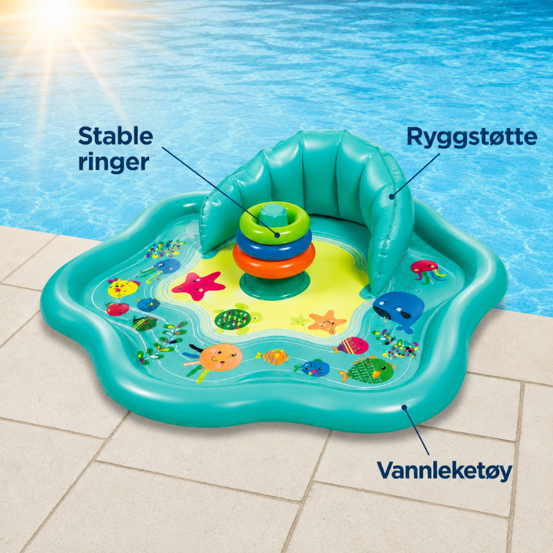 SplashPlay – Trygt og morsomt – Babybasseng med solseil