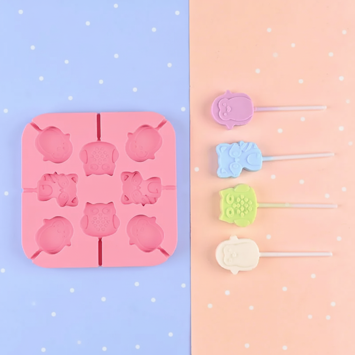 SweetPop – Bevisst godbiter – Sett med silikonformer til ispinner
