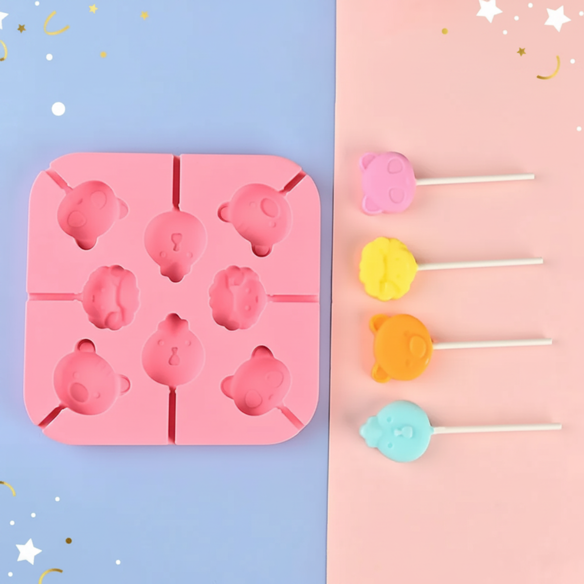 SweetPop – Bevisst godbiter – Sett med silikonformer til ispinner