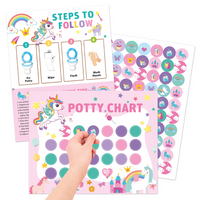 Thumbnail for Potty Training – Lekende og motiverende - pottetreningskort med klistremerker
