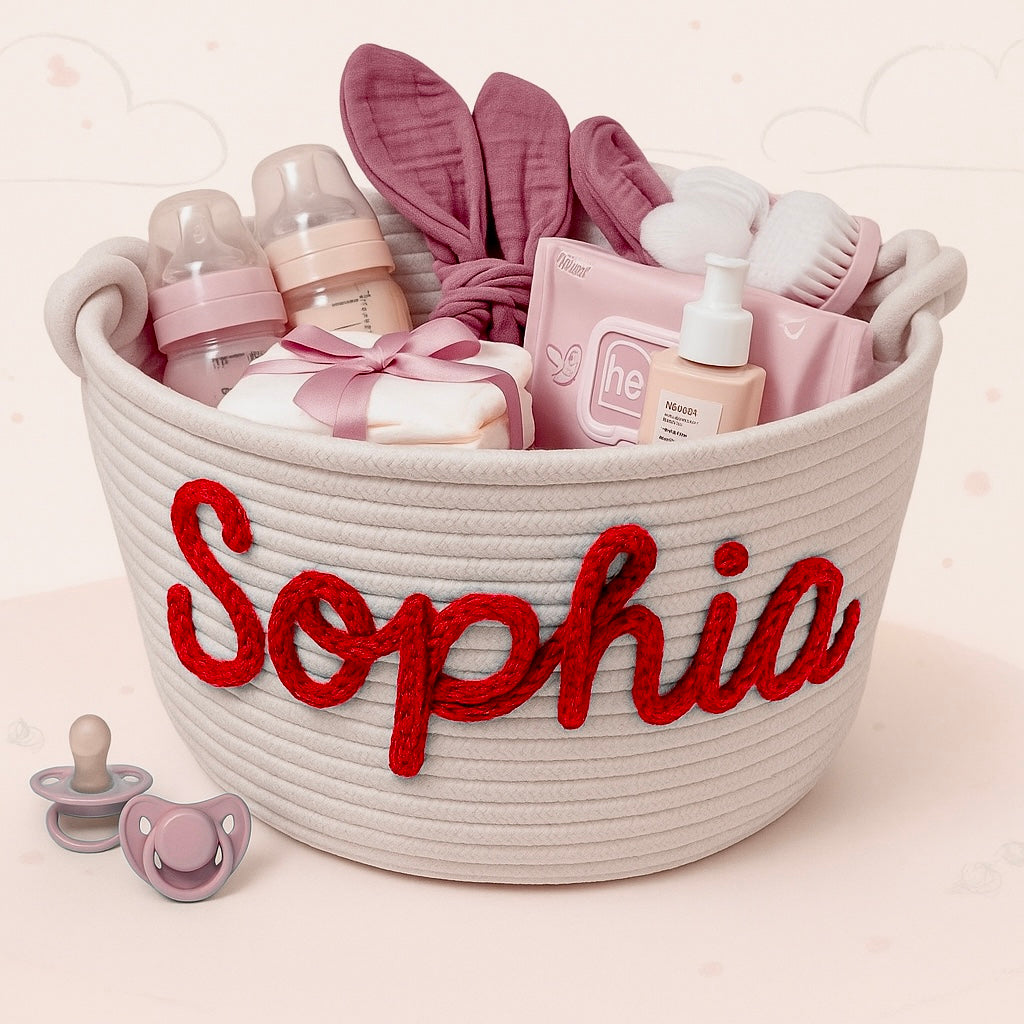 CuddleBasket – Søt og personlig – Personlig bleiekurv
