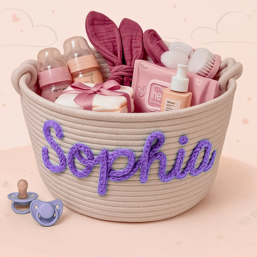 CuddleBasket – Søt og personlig – Personlig bleiekurv