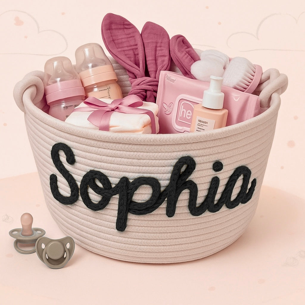 CuddleBasket – Søt og personlig – Personlig bleiekurv