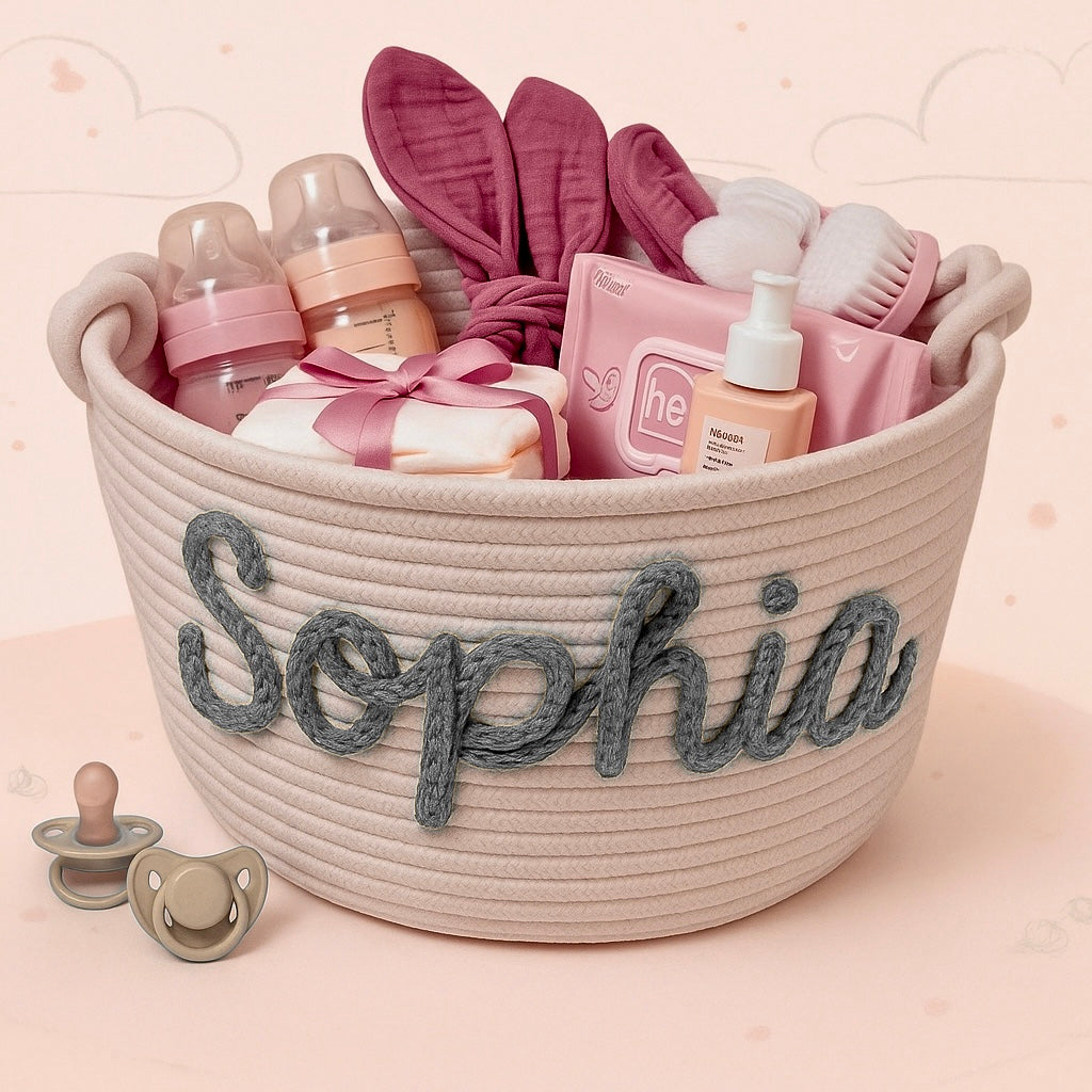 CuddleBasket – Søt og personlig – Personlig bleiekurv