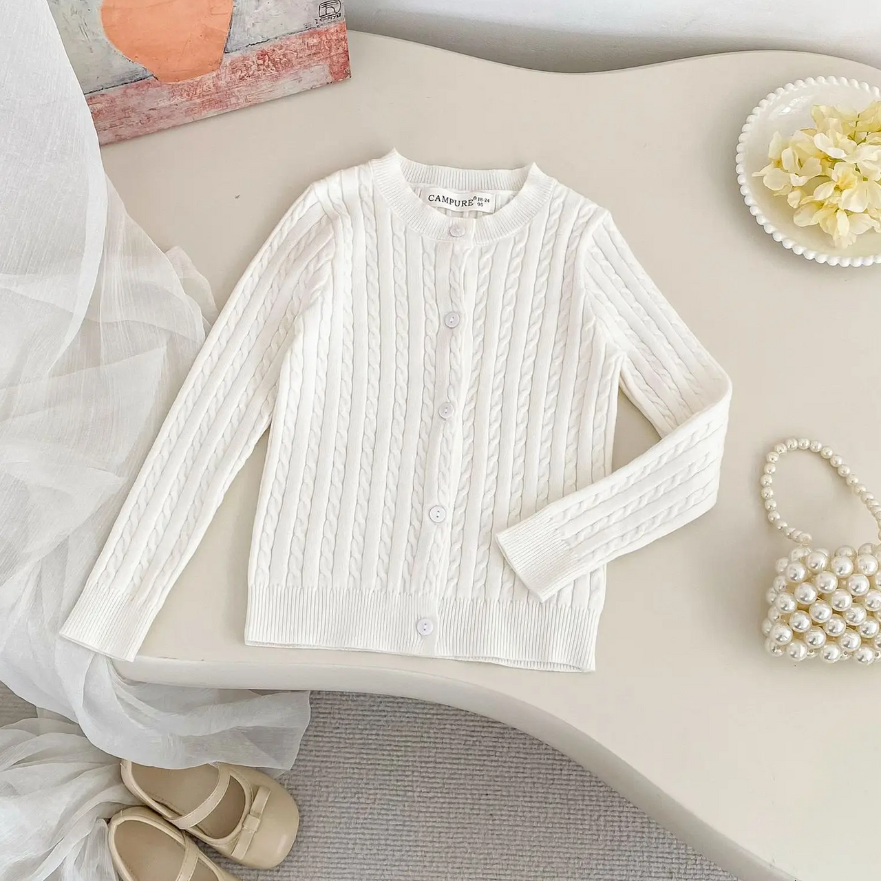 CozyBelle – Elegant og varm – Strikket vest med knapper