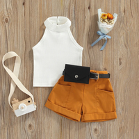 Thumbnail for MiniFashionista – Elegant & Trender – Jentesett med topp, shorts og hofteveske