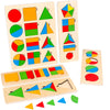 Woods™ - Puslespillmoro for småbarn - Geometrisk Montessori-puslespill med figurer