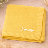 Thumbnail for Personalized Baby Blanket – Myk og unik – Personlig brodert bomullsteppe