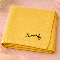 Thumbnail for Personalized Baby Blanket – Myk og unik – Personlig brodert bomullsteppe