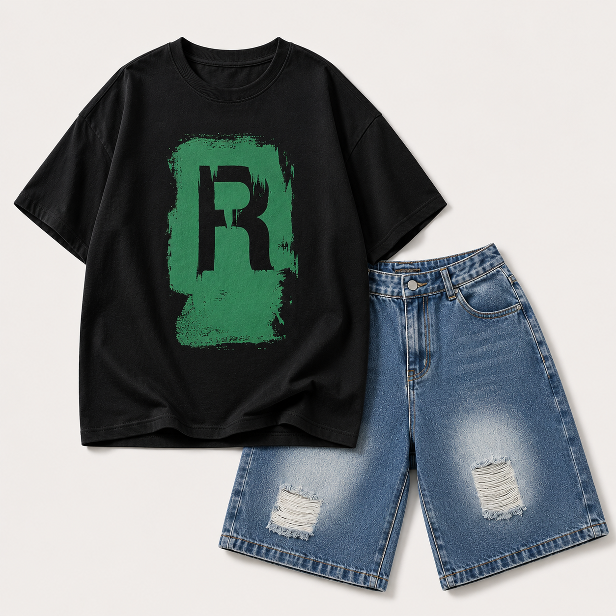 CoolBoys – Kult og komfortabelt – Guttesett med T-skjorte og jeansshorts