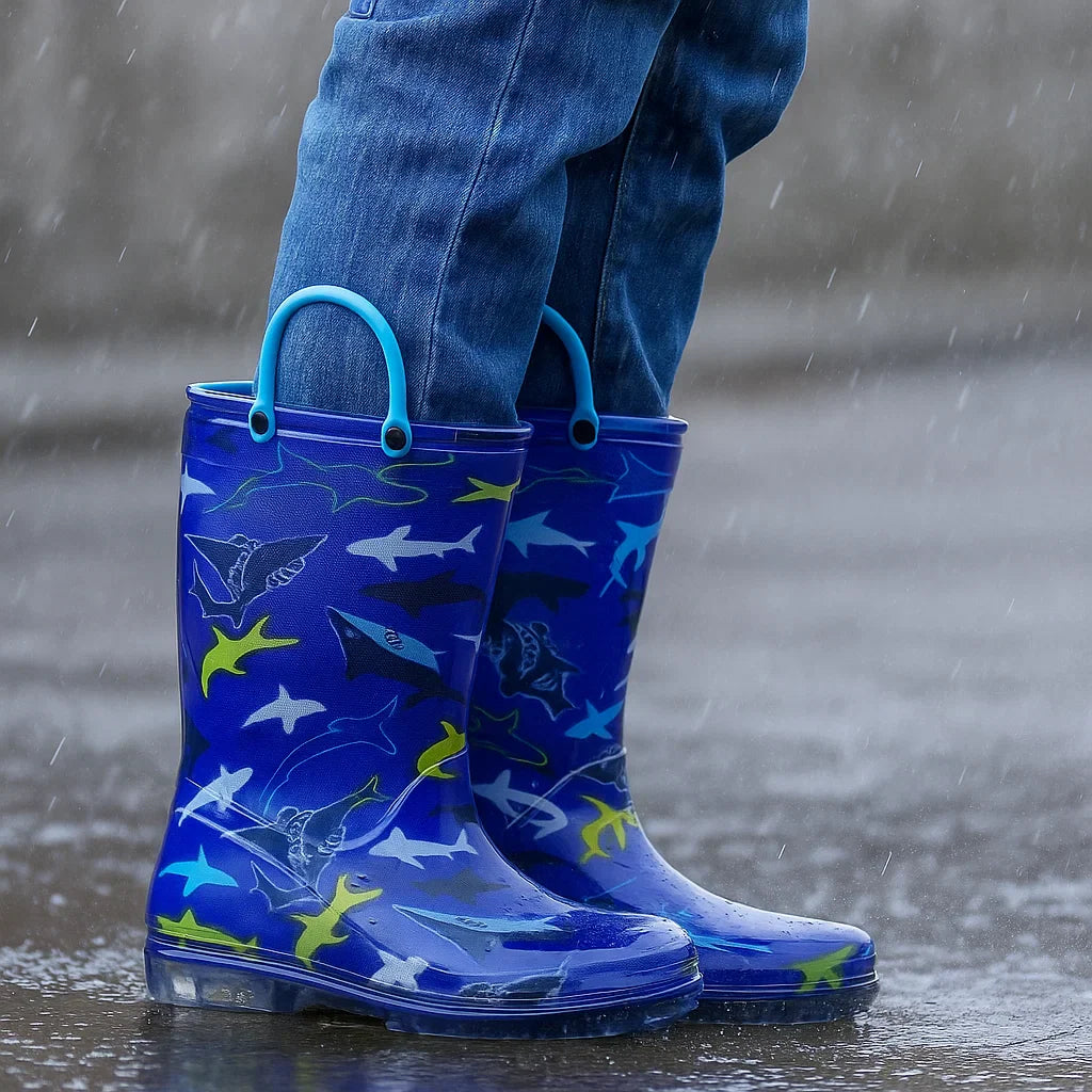 RainySteps – Enkel og vanntett – Regnstøvler med trykk og løkke
