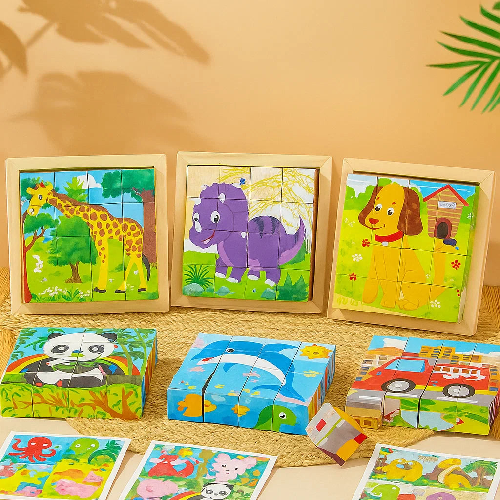 CubePuzzle – Morsomt og lærerikt - 3D-puslespill med treklosser