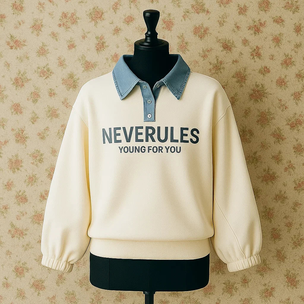 FashionKids – Stilig og lekent – Poloskjorte med denimkrage