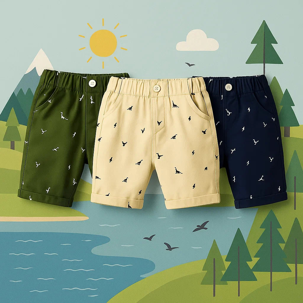 CoolKiddo – Frisk og komfortabel – Shorts med Dino-design