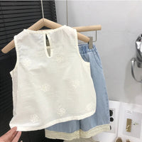 Thumbnail for Sleeveless Tops & Pants – Mykt og stilig – Sommersett til barn