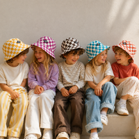 Thumbnail for Bucket Hat – Søt og beskyttende – barnehat i rutemønster