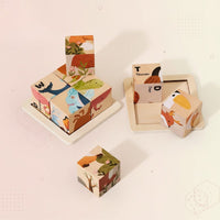 Thumbnail for WoodMind – Kreativt og lærerikt – 6-i-1 Montessori dyre-trepuslespill