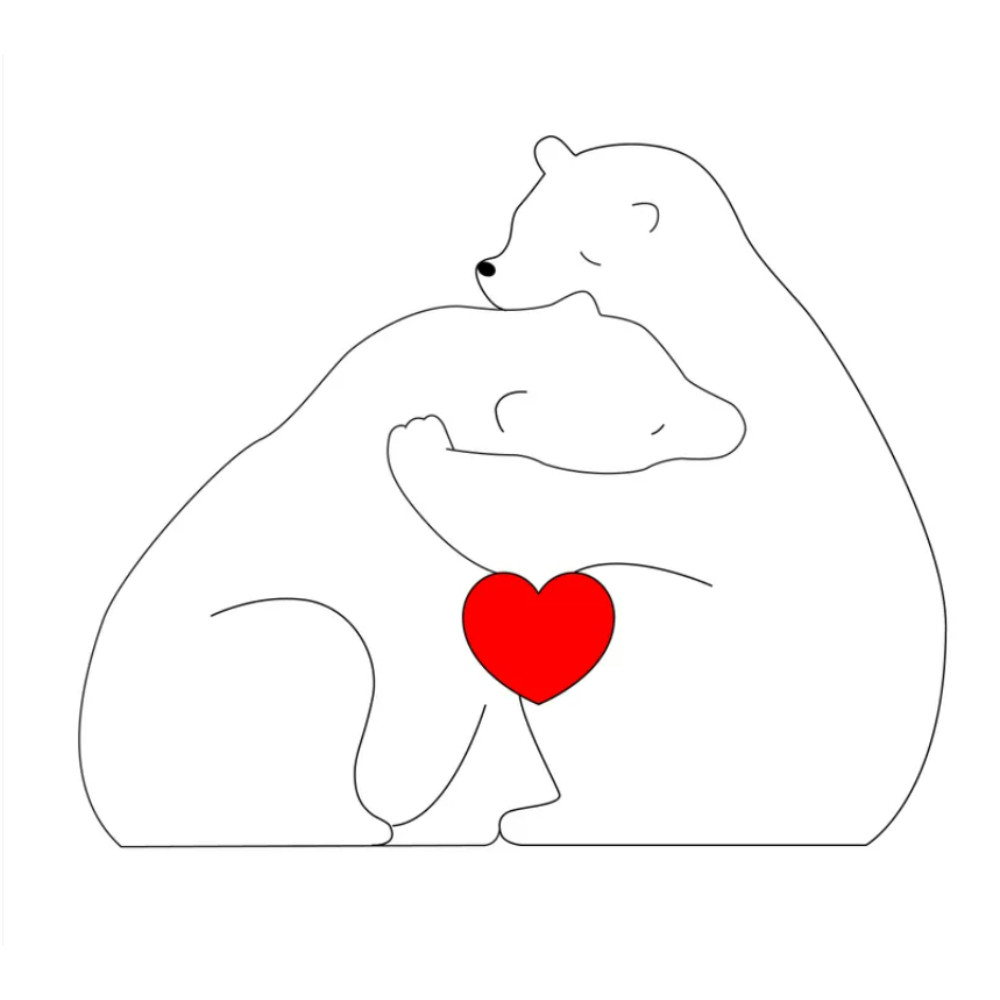 Family Puzzle™ – Personlig morsdagsgave med bjørnefamilien