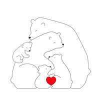 Thumbnail for Family Puzzle™ – Personlig morsdagsgave med bjørnefamilien