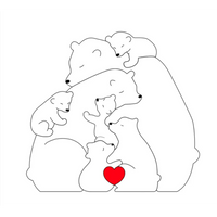 Thumbnail for Family Puzzle™ – Personlig morsdagsgave med bjørnefamilien