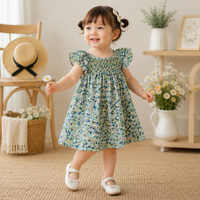 Thumbnail for Floral Dress – Lett og luftig – Jentekjole med flagrende ermer