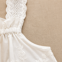 Thumbnail for TinyLuxe – Sommersett med bluse i blonder og bukser med vide ben