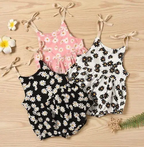 Mini Fashion™ - Blomstrete babyromper - sommerdrakt til baby