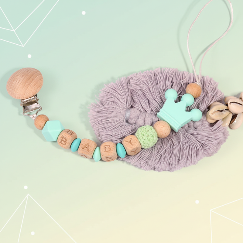 Personalized Pacifier Chain – Sikker og stilig – Personlig smykkekjede til smokk