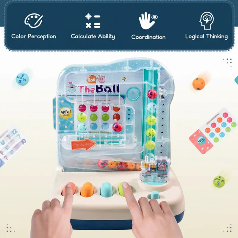 Montessori Math Track Game – Læring og logikk – Kuleløpspill