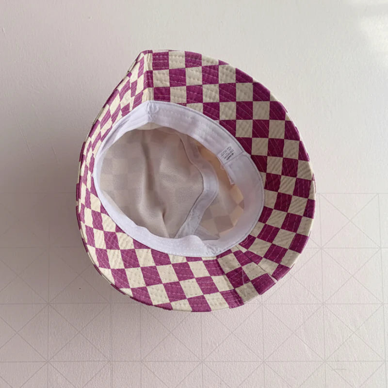 Bucket Hat – Søt og beskyttende – barnehat i rutemønster