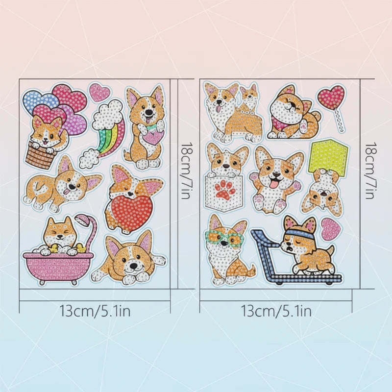 GemArt – Skyggefullt og skinnende – Diamantmaleri-klistremerker