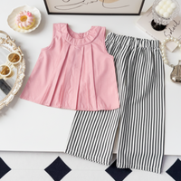 Thumbnail for Sleeveless Tops & Pants – Mykt og stilig – Sommersett til barn