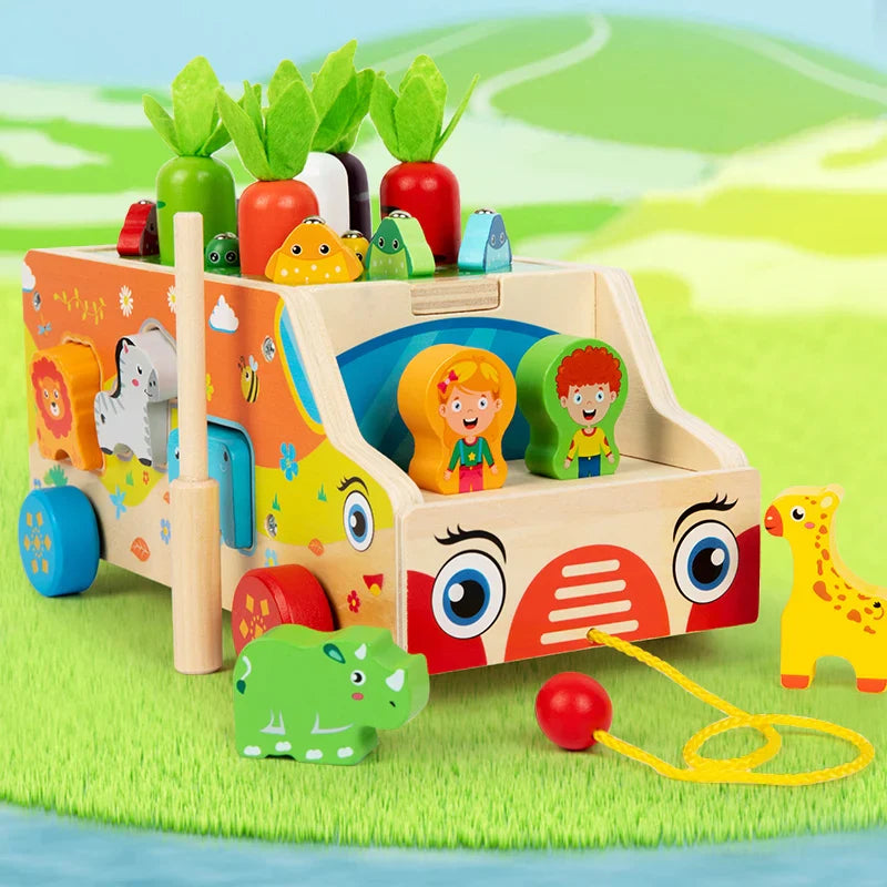 Montessori Animal Matching Toy – Lærerikt og interaktivt – Pussel-lekebil