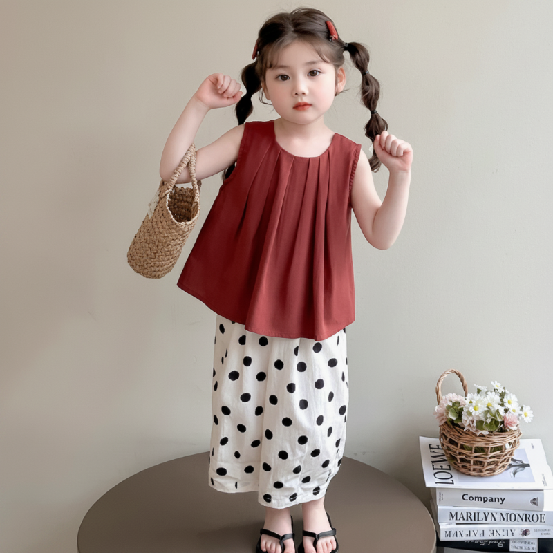 Sleeveless Tops & Pants – Mykt og stilig – Sommersett til barn